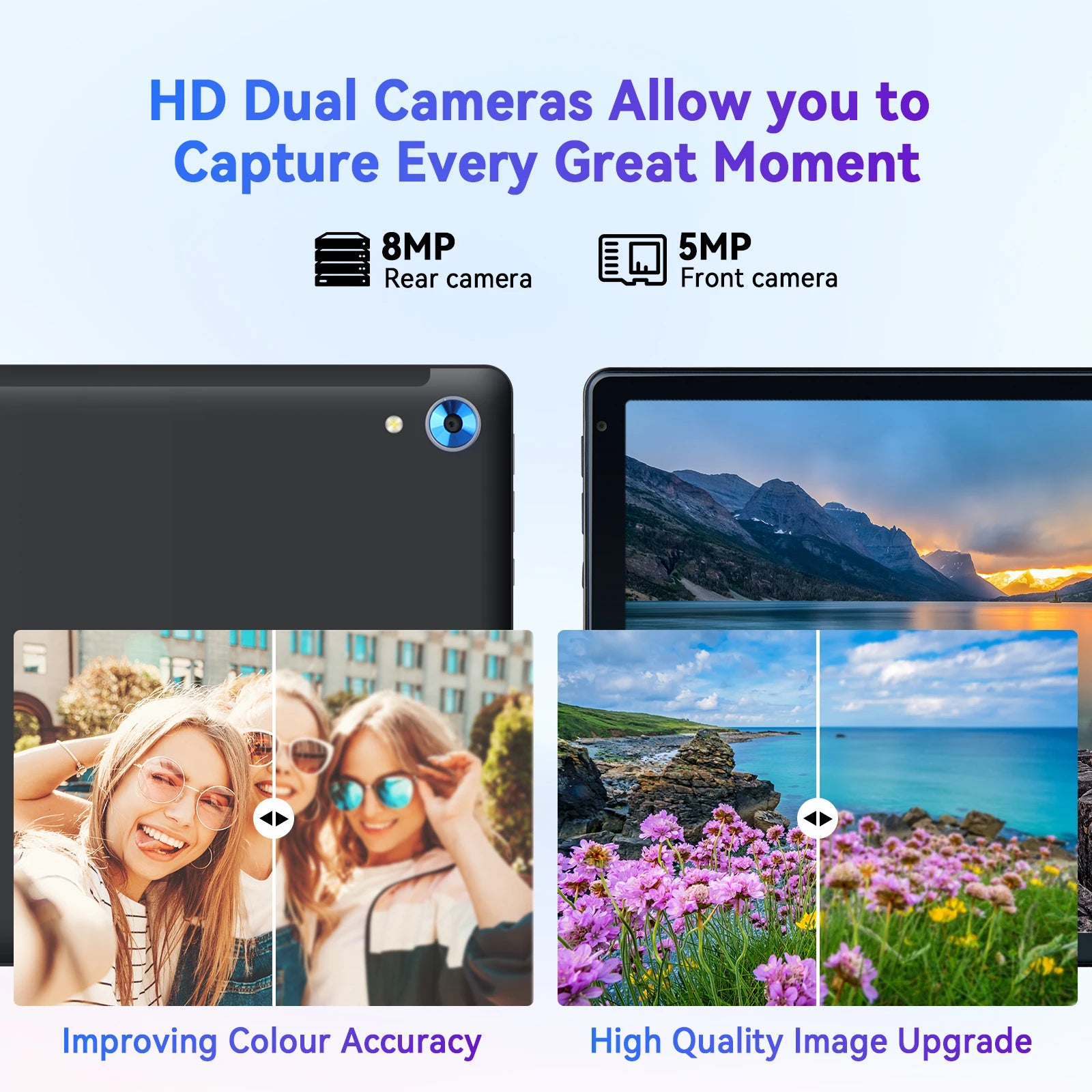 10 Inch Tablet Android 14 16GB RAM 128GB ROM 1TB Expand Octa-Core Widevine L1 With Stylus Keyboard Mouse for Work, Leran