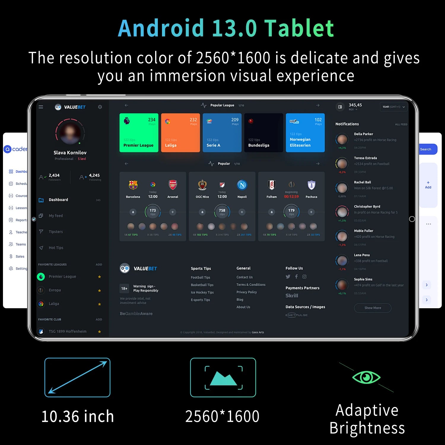 2025 New 5G Dual SIM Card Tablet Type-C Android 13.0  16GB RAM 1TB ROM  MTK6797 10.36-inch Tablet PC Dual Cameras  WiFi