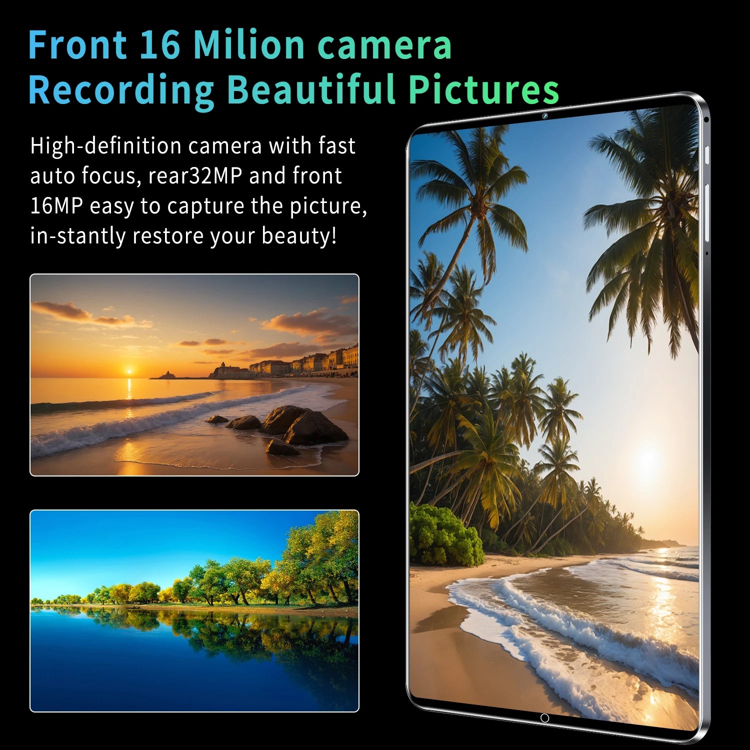 2025 New 5G Dual SIM Card Tablet Type-C Android 13.0  16GB RAM 1TB ROM  MTK6797 10.36-inch Tablet PC Dual Cameras  WiFi