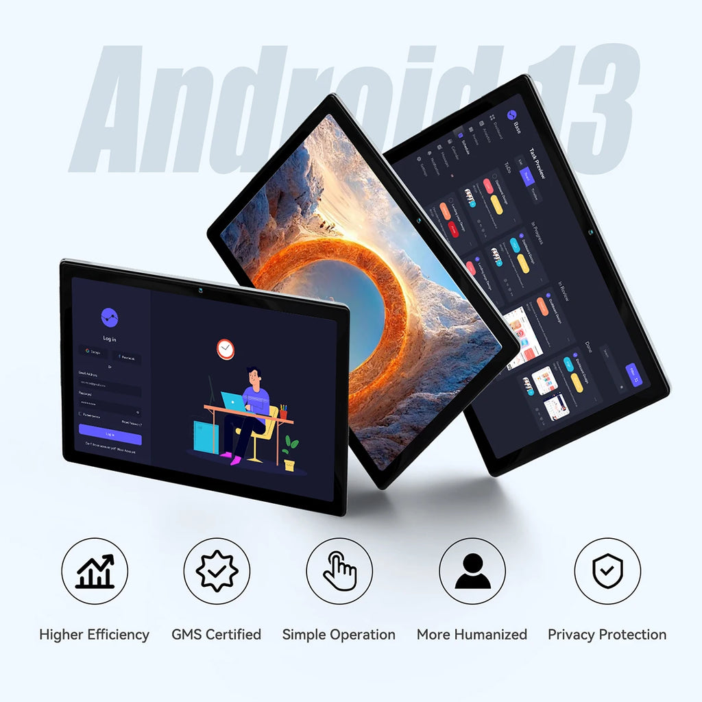 2025 NEW MB1001 Tablets 10.1" 1080P HD Display 2MP+5MP Camera 6GB RAM 64GB ROM 128GB Expandable 5000mAh Battery Android13 Pad PC