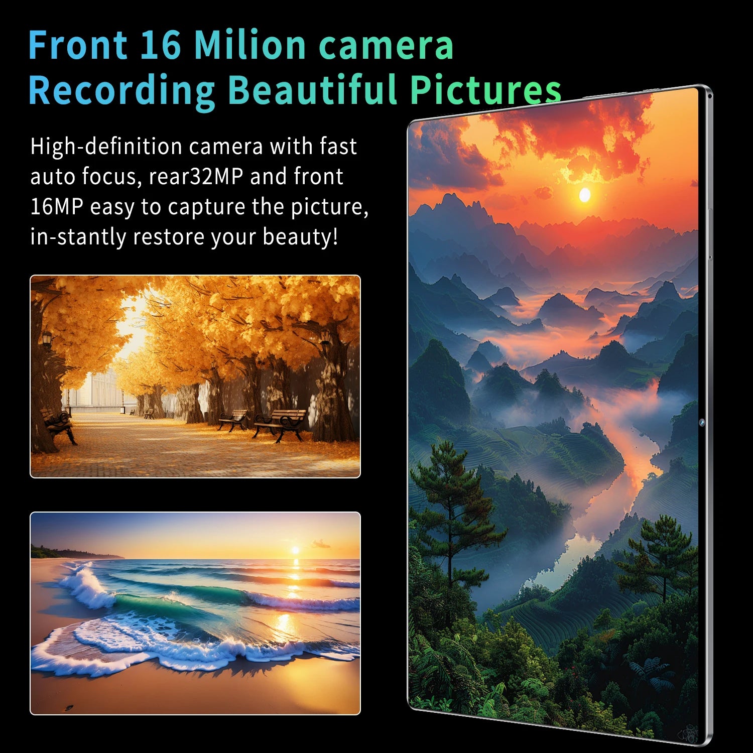 2025 New 5G Dual SIM Card Tablet Type-C Android 13.0  16GB RAM 1TB ROM  MTK6797 10.36-inch Tablet PC Dual Cameras  WiFi
