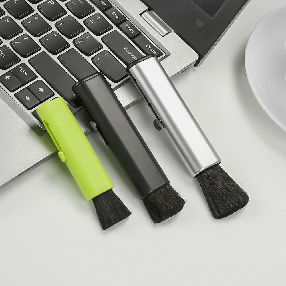 1PC Retractable Computer Cleaning Brush Car Cleaning Brush Air Conditioner Telescopic Keyboard Plastic Handle Wool Small Brush