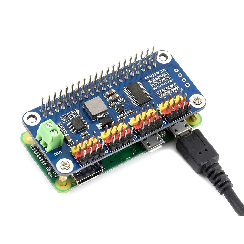 16-Channel PWM Servo Motor Driver Controller HAT for RasPi RPI Raspberry Pi Zero 2 W 3 4 5 Breakout Shield Expansion Board