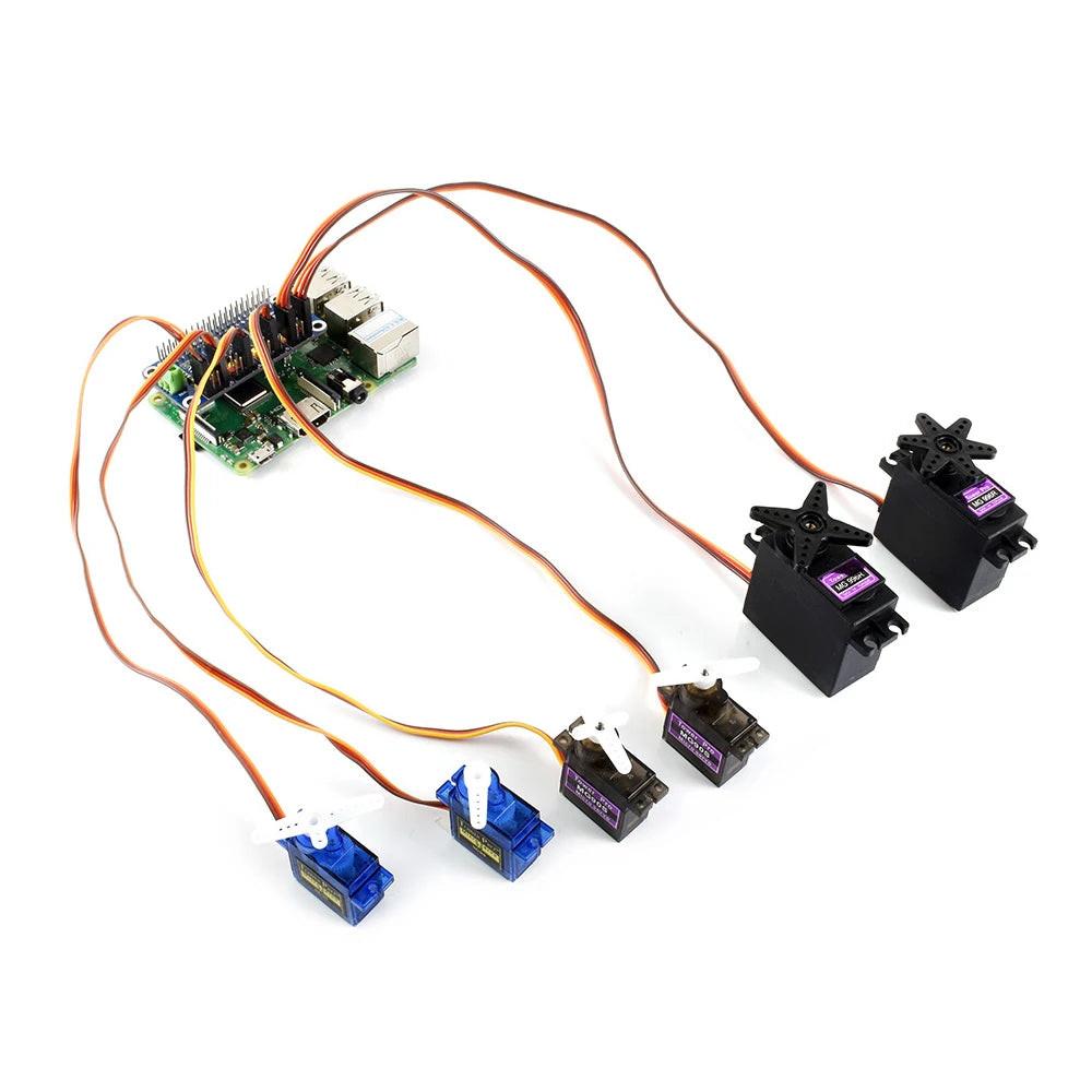 16-Channel PWM Servo Motor Driver Controller HAT for RasPi RPI Raspberry Pi Zero 2 W 3 4 5 Breakout Shield Expansion Board