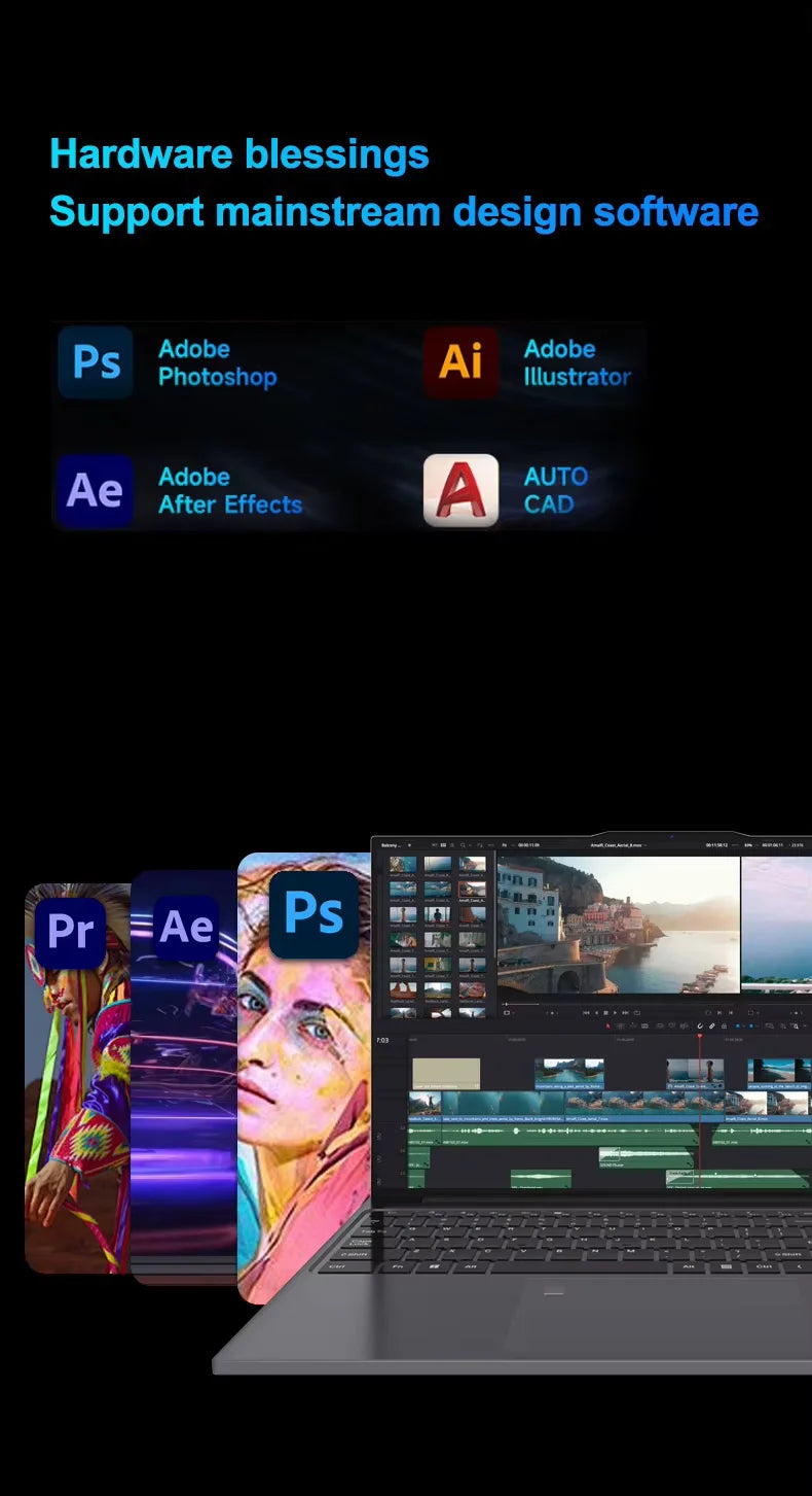 15.6 inch Windows 11 Pro Intel Core I7 6500U Laptop Computer 16GB DDR4 512GB 1TB SSD Portable Notebook PC Gamer Gaming Laptops