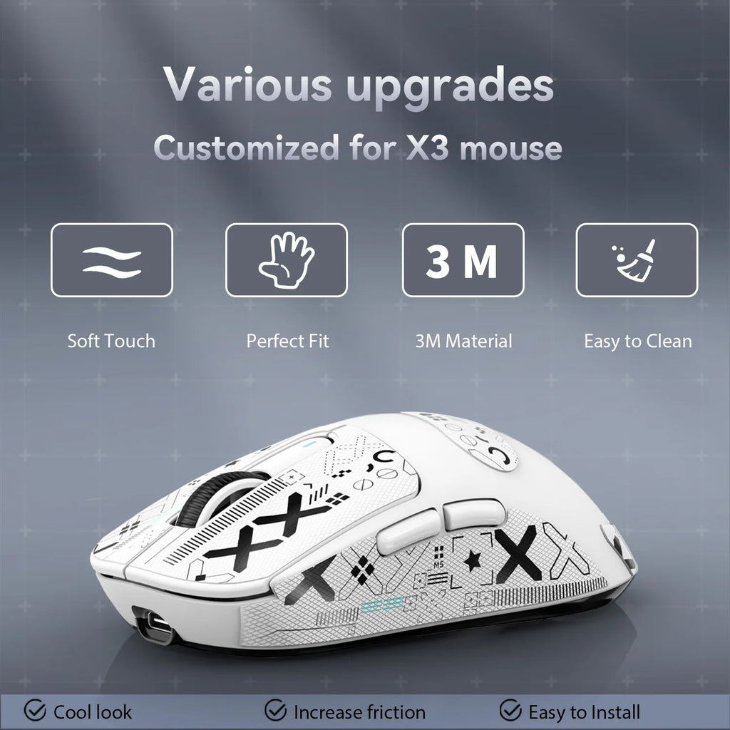 Gaming Mouse Sticker Anti-slip Waterproof and Easy to Install,Soft Touch and is Suitable for ATTACK SHARK X11/X6/X3/R1