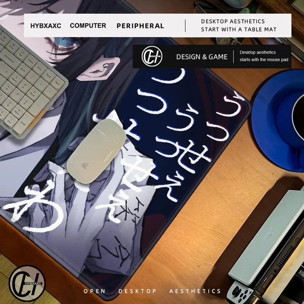 Singer A_ado 900x400 Rubber Lock Edge Mouse Pad Super Big Computer Desk Mat Offices Accessories Virtual Idol Kawii Keyboard Pad