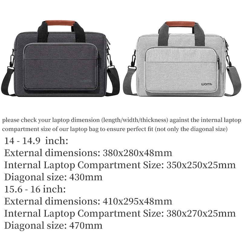 14 15.6 inch Laptop Shoulder Bag for MacBook Pro 14.2 M4 A3112 A3401 A3185 HP Stream Pavilion Lenovo ThinkPad Yoga HP EliteBook