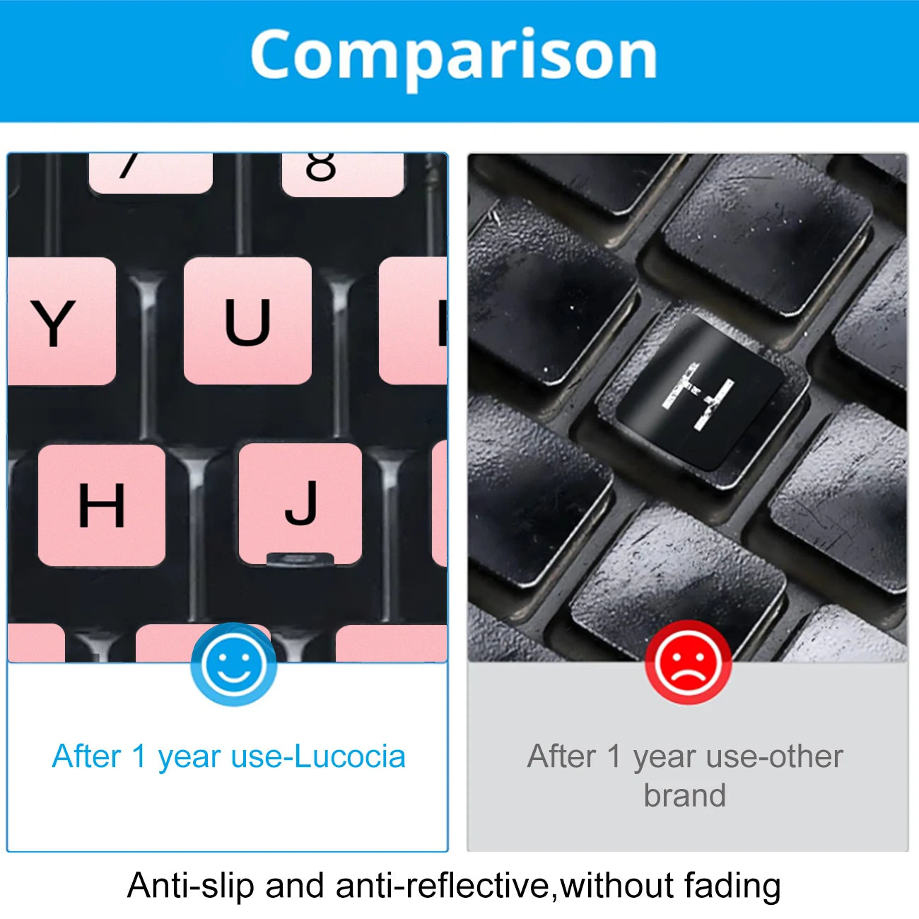 2pcs HRH Spanish keyboard sitickers, Universal Keyboard Letters Replacement Sticker for Computer Laptop Notebook