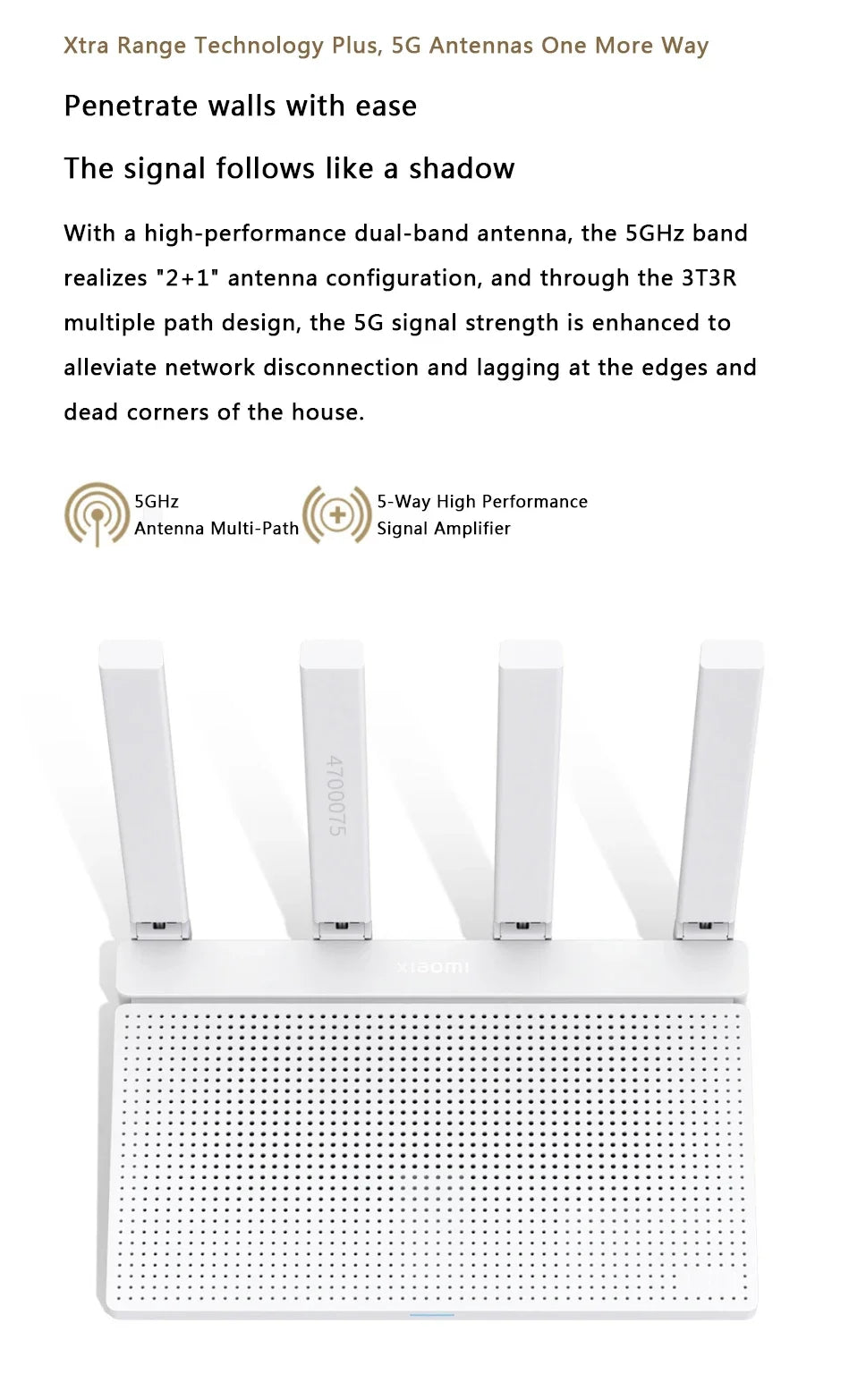 2024 NEW Original Xiaomi AX3000T Router 2.4GHz 5GHz 1.3GHz CPU 2X2 160MHz WAN LAN LED NFC Connection for Home Office Games Mi