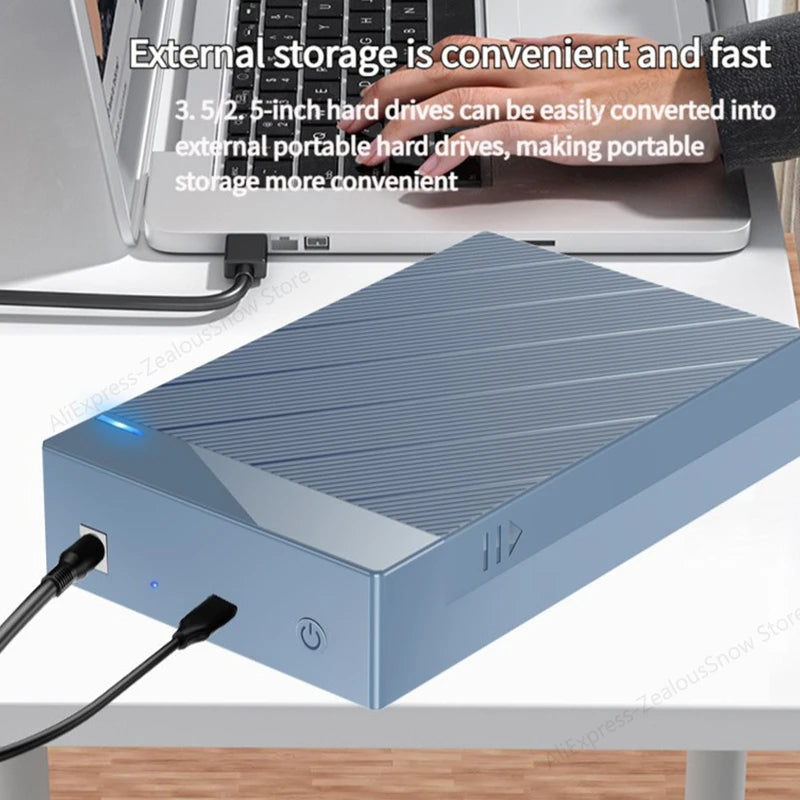 2.5/3.5 inch Hard Disk Enclosure SATA To Type C Hard Drive Case Adapter Support 22TB Up To 5Gbps External HDD Box for PC Laptop