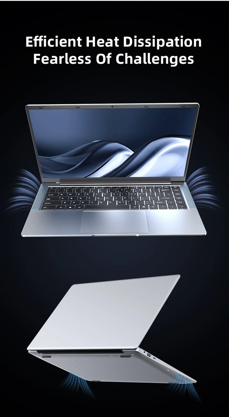 14.1" Ultra Slim Windows 11 Pro Laptop Computer intel Atom A3950 12GB RAM 1TB 2TB SSD Notebook PC 1080P HD Office Study Laptops