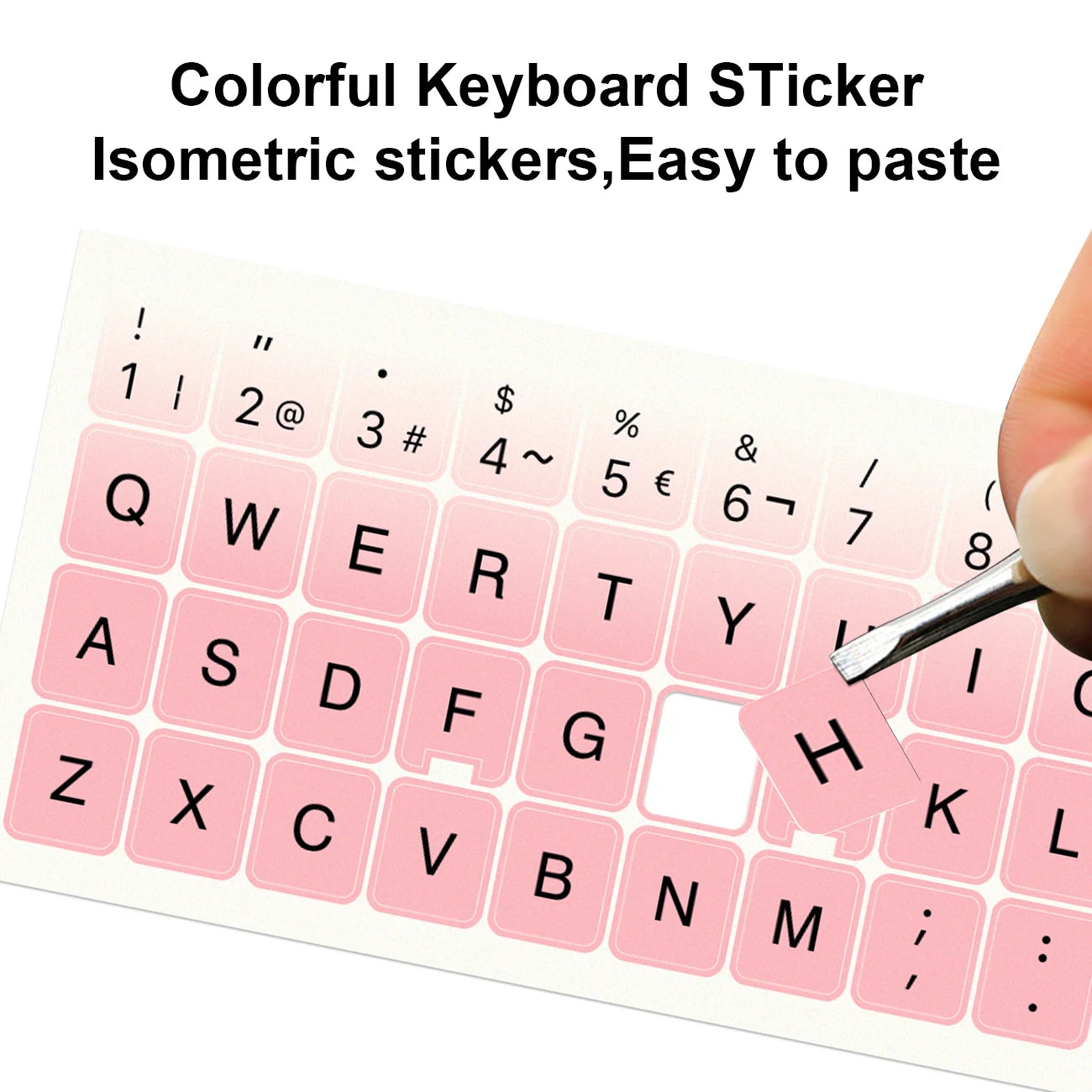 2pcs HRH Spanish keyboard sitickers, Universal Keyboard Letters Replacement Sticker for Computer Laptop Notebook