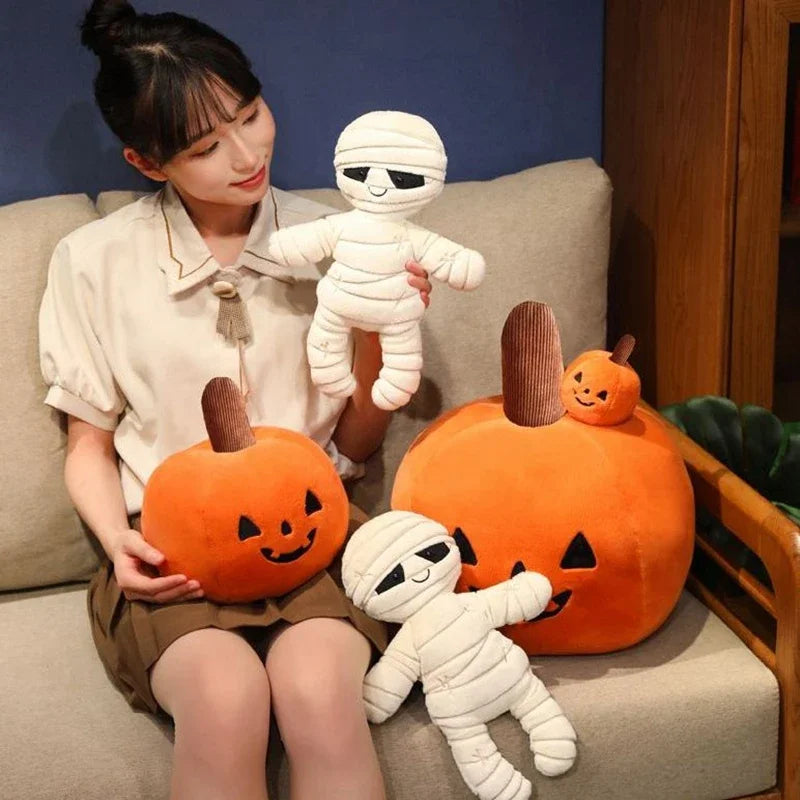 Cartoon Mummy Halloween Gift Plush Toy Kawaii Creative Devil Doll Giving Kids Birthday Holiday Gift