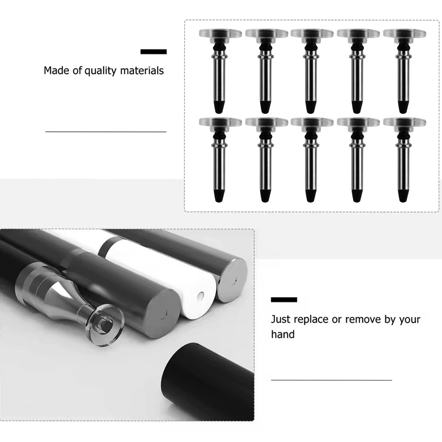 20/10/1PCS Universal Magnetic Stylus Replacement Disc Tips Stylus Pen Nib Round Shape Touch Screen Pen Tip for Phone Tablet PC