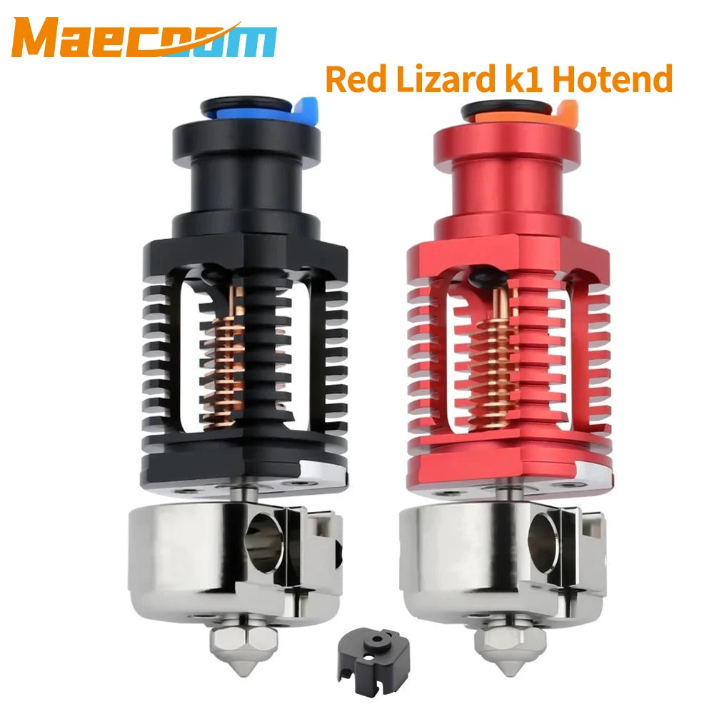 3D Printer Parts Red Lizard K1 V6 Hotend Assembled Plated Copper Hotend for Titan Voron Prusa I3 MK3 Extruder
