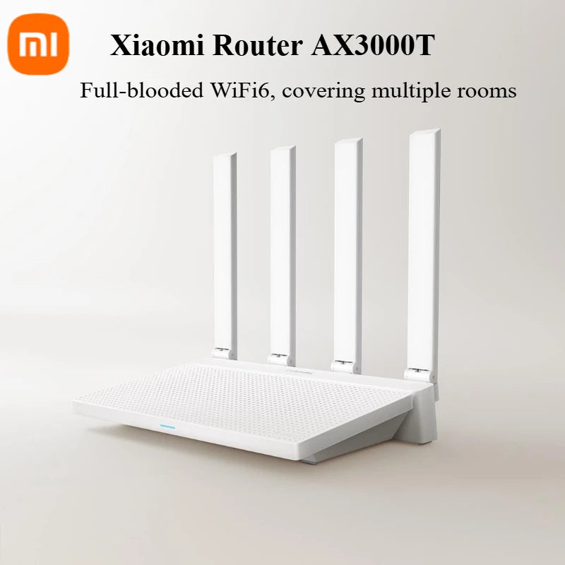 2024 NEW Original Xiaomi AX3000T Router 2.4GHz 5GHz 1.3GHz CPU 2X2 160MHz WAN LAN LED NFC Connection for Home Office Games Mi