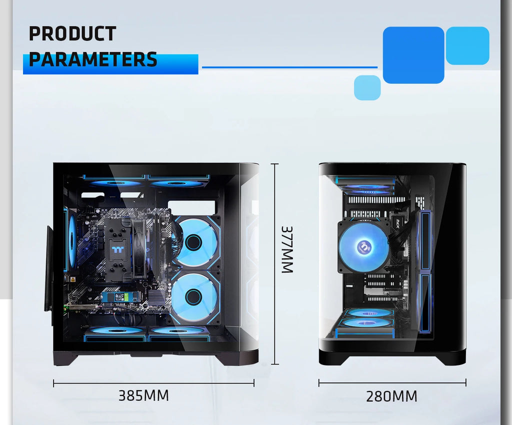 YEAH MAGIC Gaming Desktop AMD Ryzen 5 5600GT 3.9GHz 16GB(8G*2) DDR4 3200 1T NVME SSD ARGB 7 Fans Win 11 Home Gamer Desktop PC