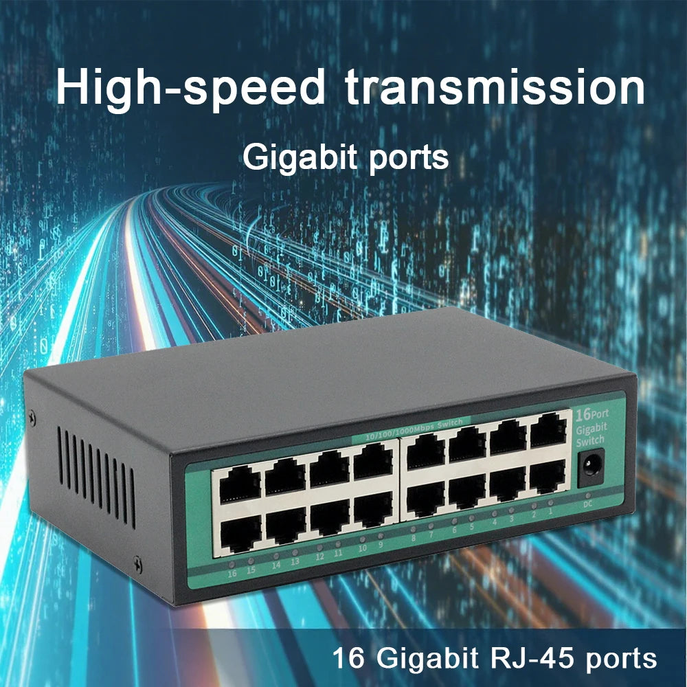 16-port Gigabit Ethernet switch 10/100/1000Mbps network switch