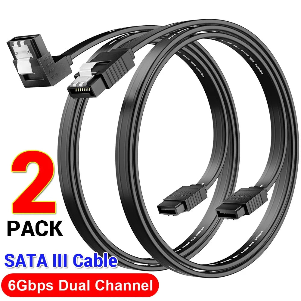 1/2PCS SATA 3.0 SATA III Data Transmission Cable for PC Laptop SATA HDD SSD Drive Writer Straight Bent 6Gbps Quick Data Cord