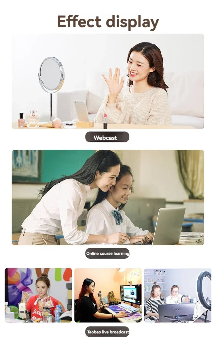 1080P Full HD PC Webcam with Microphone, tripod, for USB Desktop & Laptop,Live Streaming Webcam For Video Calling  Drive free