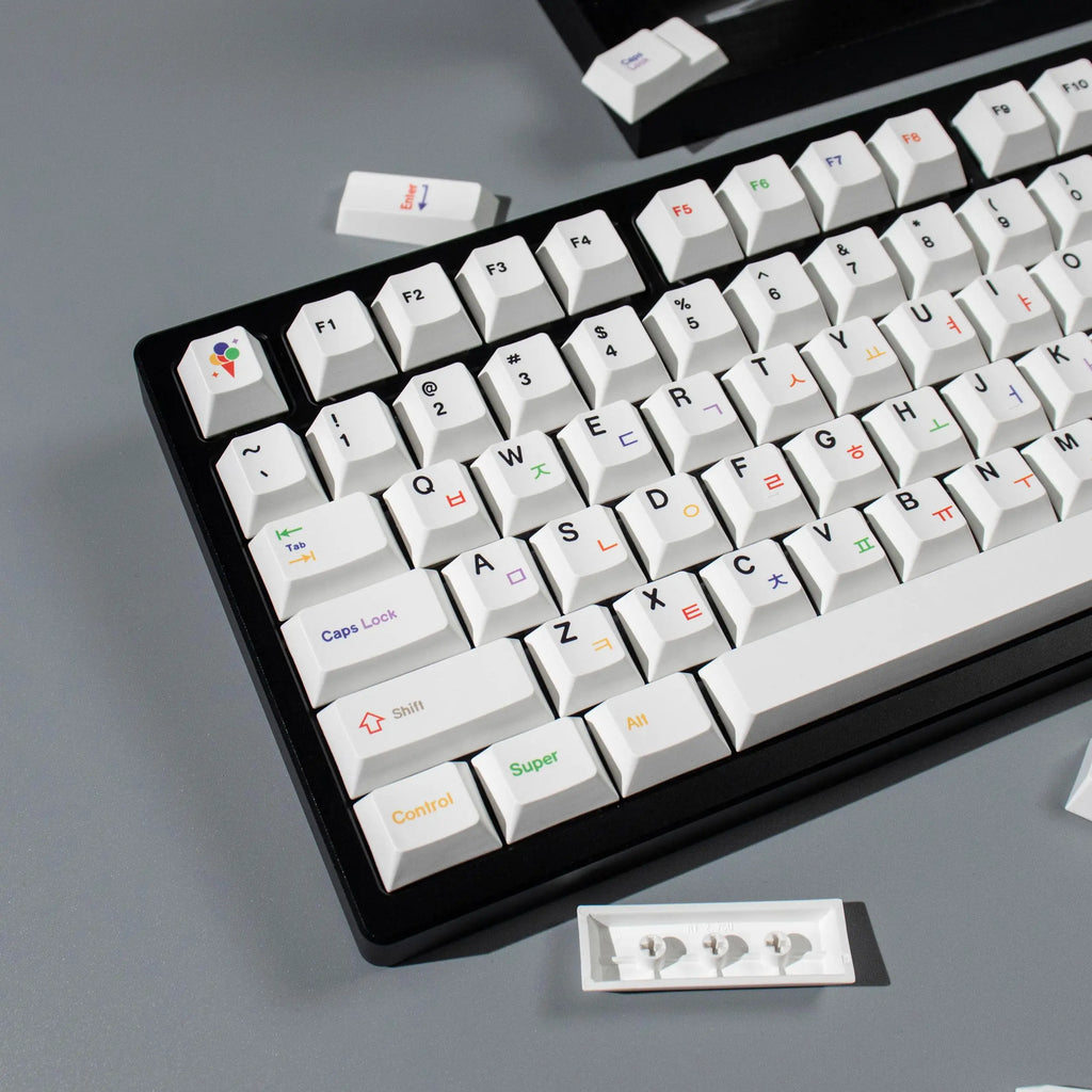 144 Keys Korean Roots PBT Cherry Keycaps Dye-Sublimated Keycap Set For Mx Cherry Switch Mechanical Keyboard 61/64/87/96/104