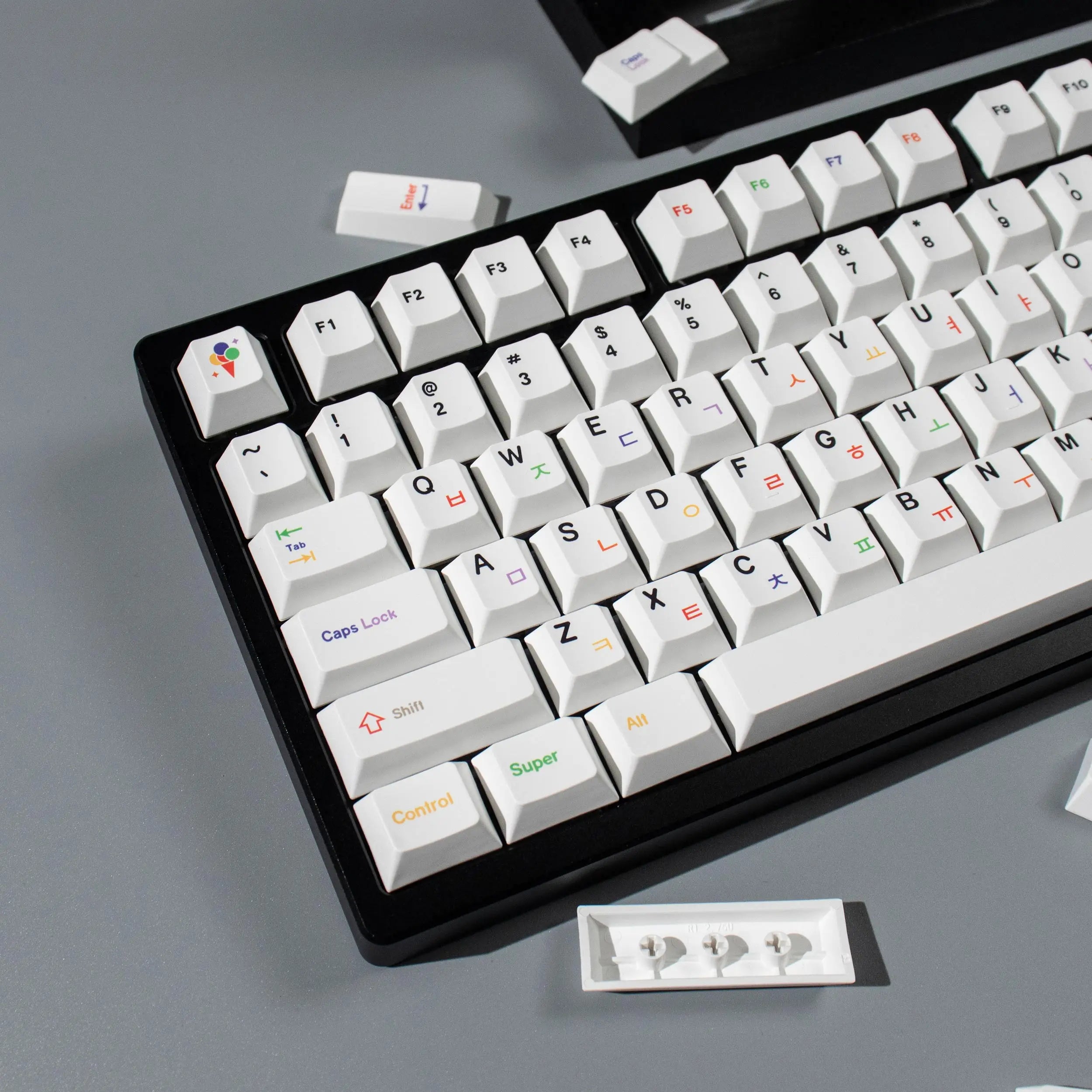 144 Keys Korean Roots PBT Cherry Keycaps Dye-Sublimated Keycap Set For Mx Cherry Switch Mechanical Keyboard 61/64/87/96/104