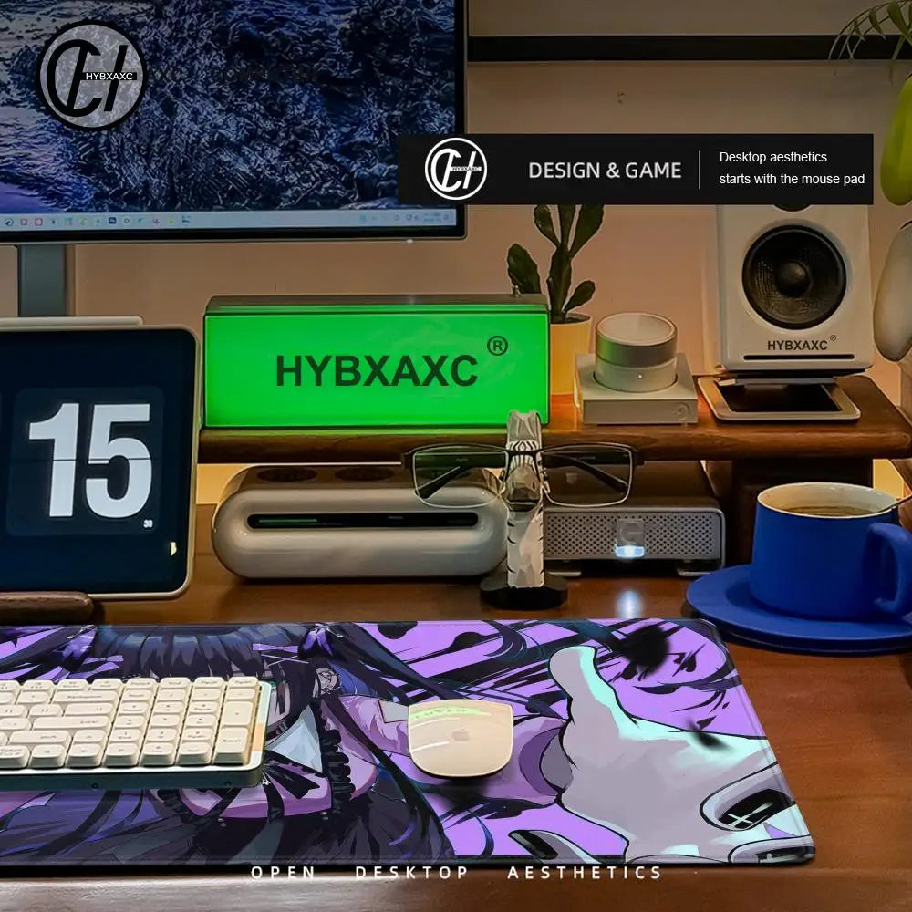 Singer A_ado 900x400 Rubber Lock Edge Mouse Pad Super Big Computer Desk Mat Offices Accessories Virtual Idol Kawii Keyboard Pad