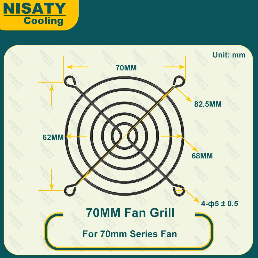 2PCS 40mm 50mm 60mm 70mm 80mm 90mm 120mm 200mm Fan Grills Black Metal Mesh Finger Guard Protective Net Computer Case Fan Grill