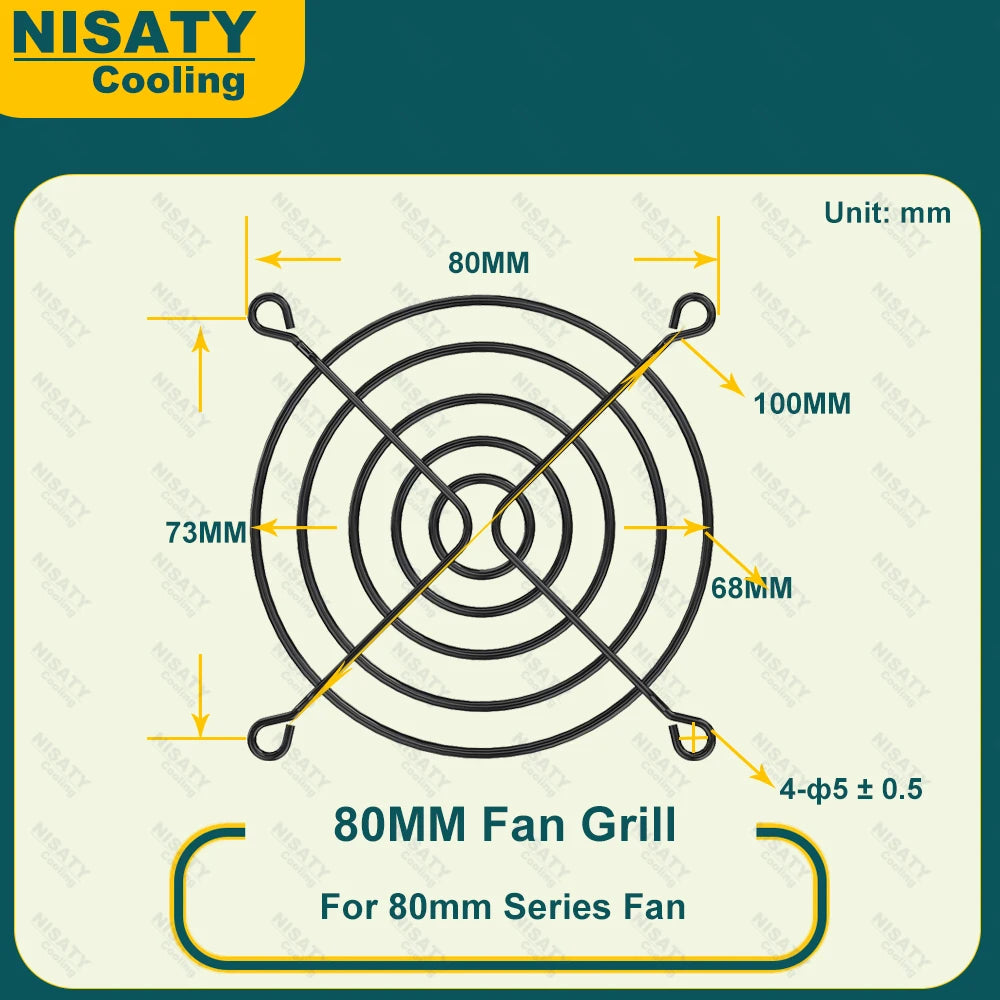 2PCS 40mm 50mm 60mm 70mm 80mm 90mm 120mm 200mm Fan Grills Black Metal Mesh Finger Guard Protective Net Computer Case Fan Grill