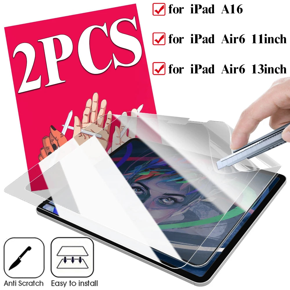 1-2Pcs for iPad Air6 11/13inch 2025 A16 Hydrogel Film Air 6th Anti-scratch Tablet Screen Protectors for iPad A16 2025 11inch