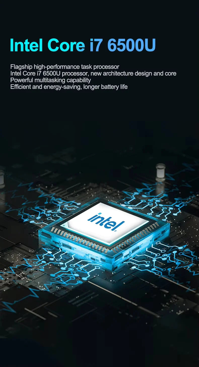 15.6 inch Windows 11 Pro Intel Core I7 6500U Laptop Computer 16GB DDR4 512GB 1TB SSD Portable Notebook PC Gamer Gaming Laptops