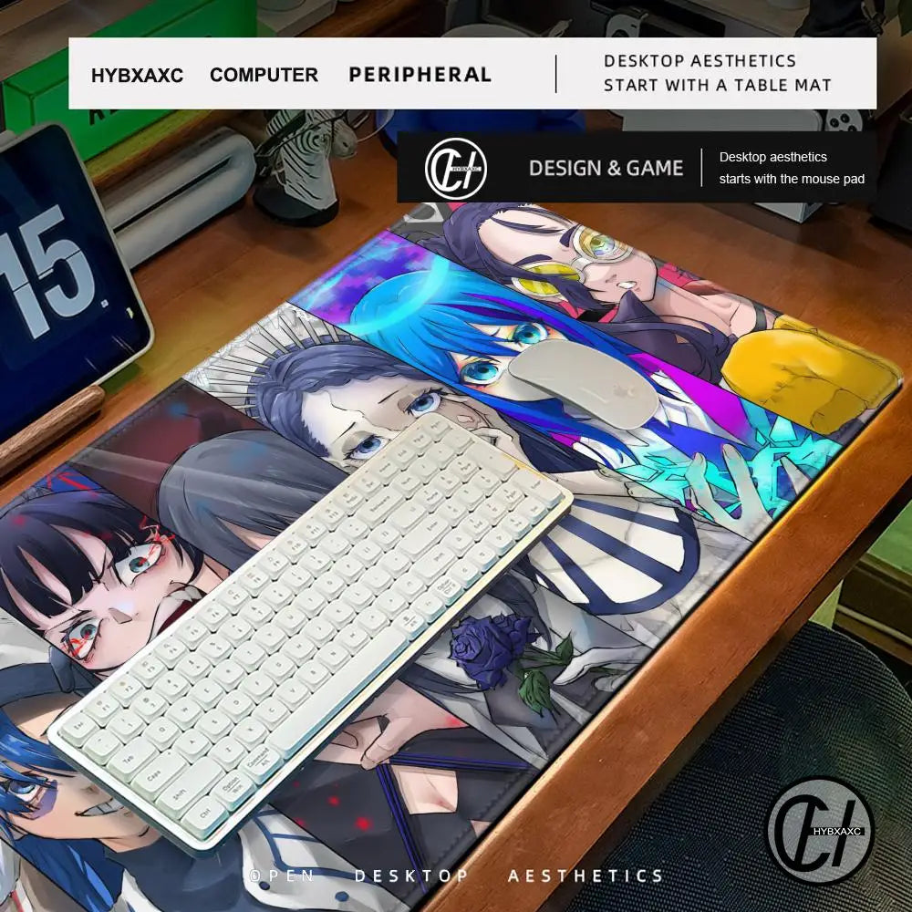 Singer A_ado 900x400 Rubber Lock Edge Mouse Pad Super Big Computer Desk Mat Offices Accessories Virtual Idol Kawii Keyboard Pad
