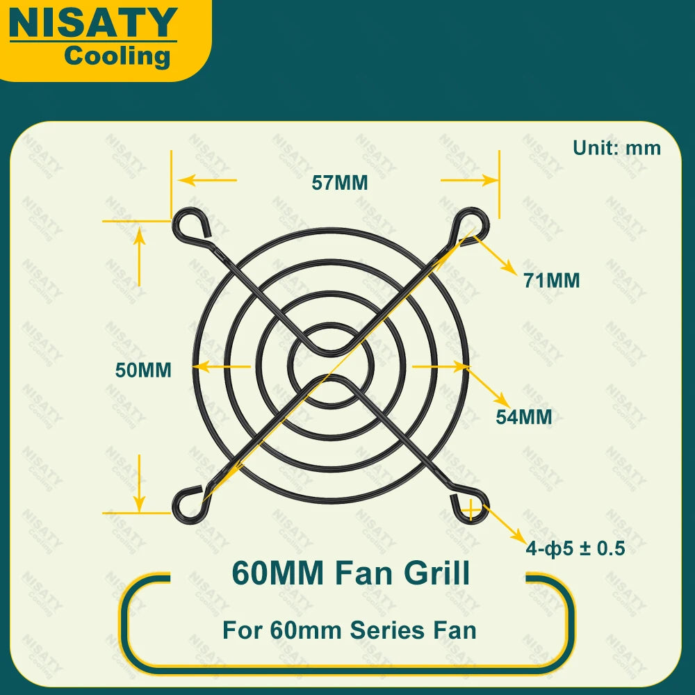 2PCS 40mm 50mm 60mm 70mm 80mm 90mm 120mm 200mm Fan Grills Black Metal Mesh Finger Guard Protective Net Computer Case Fan Grill