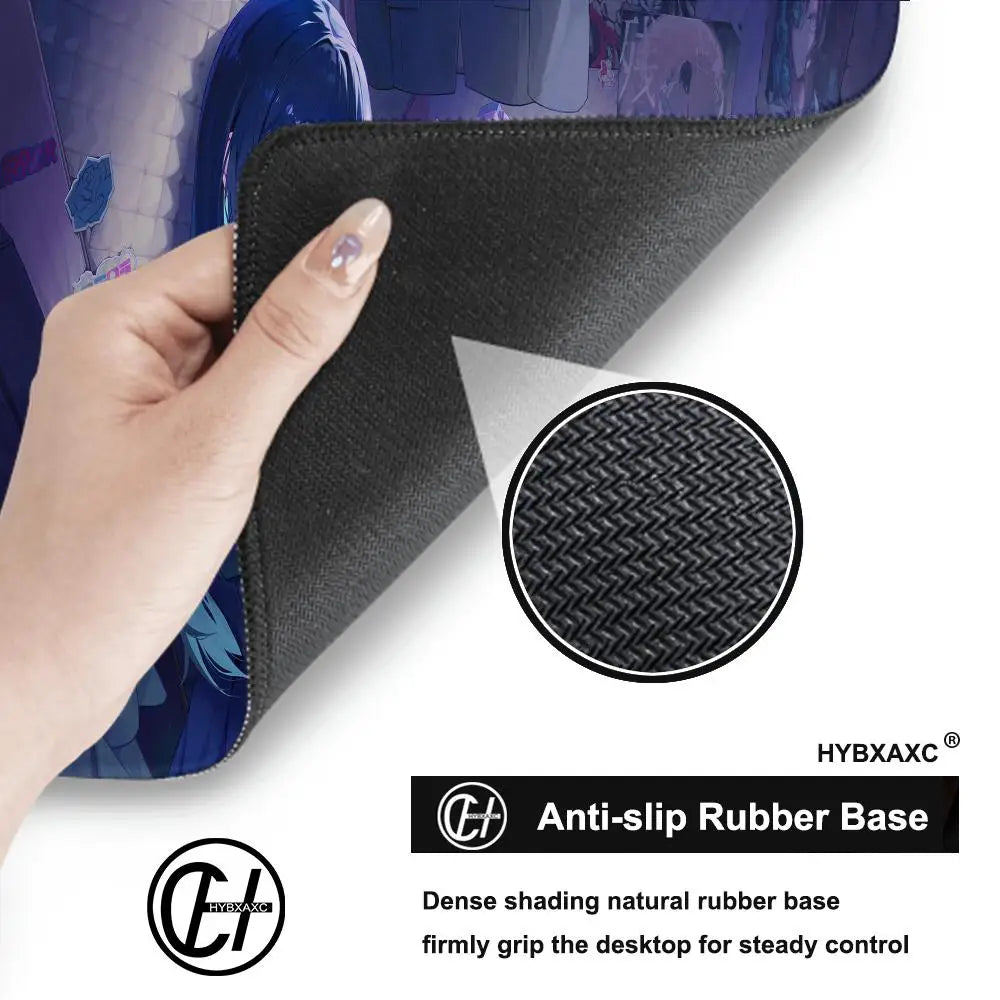 Singer A_ado 900x400 Rubber Lock Edge Mouse Pad Super Big Computer Desk Mat Offices Accessories Virtual Idol Kawii Keyboard Pad