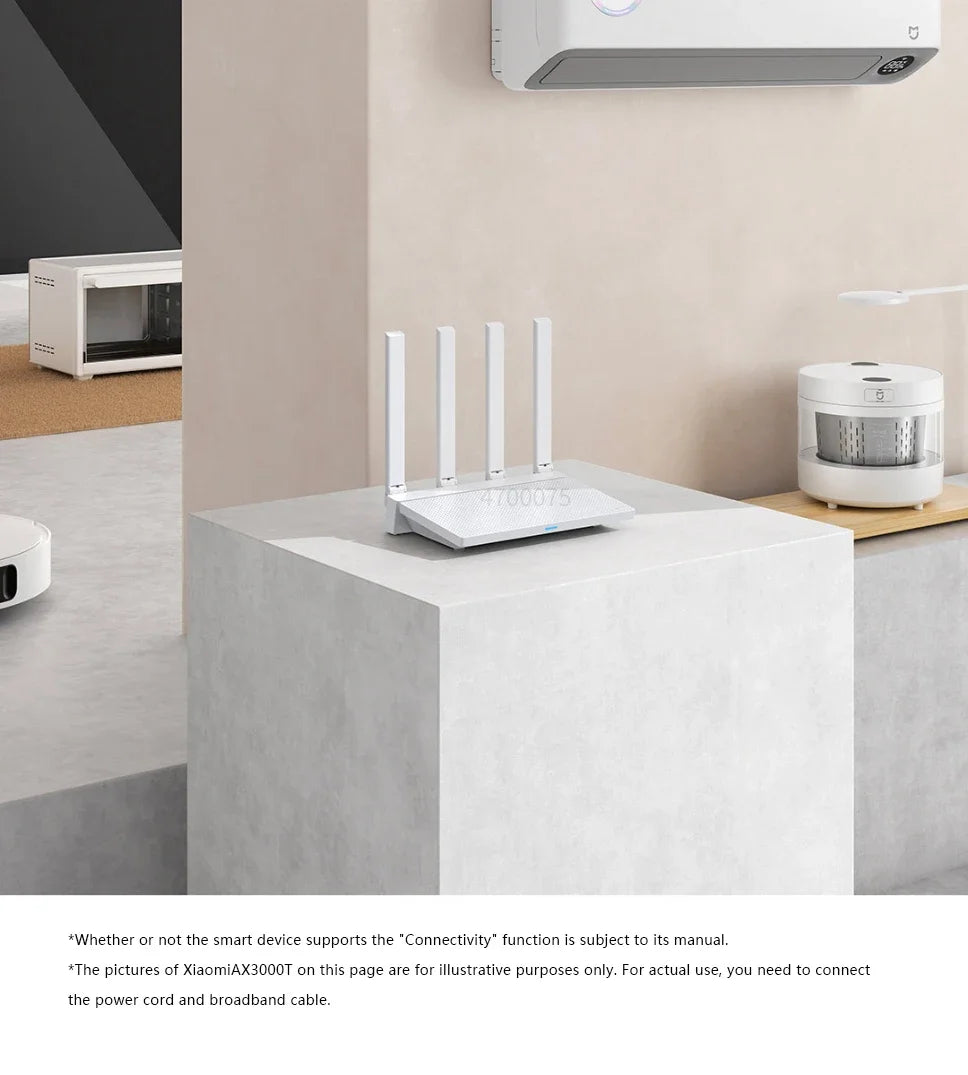 2024 NEW Original Xiaomi AX3000T Router 2.4GHz 5GHz 1.3GHz CPU 2X2 160MHz WAN LAN LED NFC Connection for Home Office Games Mi