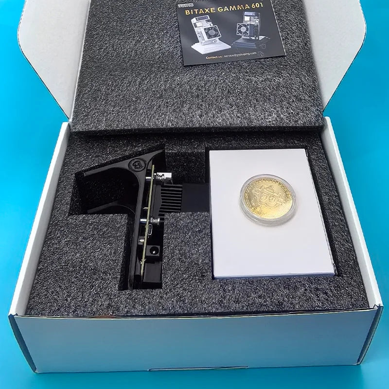 2025 Latest Bitaxe Gamma 601 open-source Bitcoin miner 1.2TH/s silent and noise free with power supply