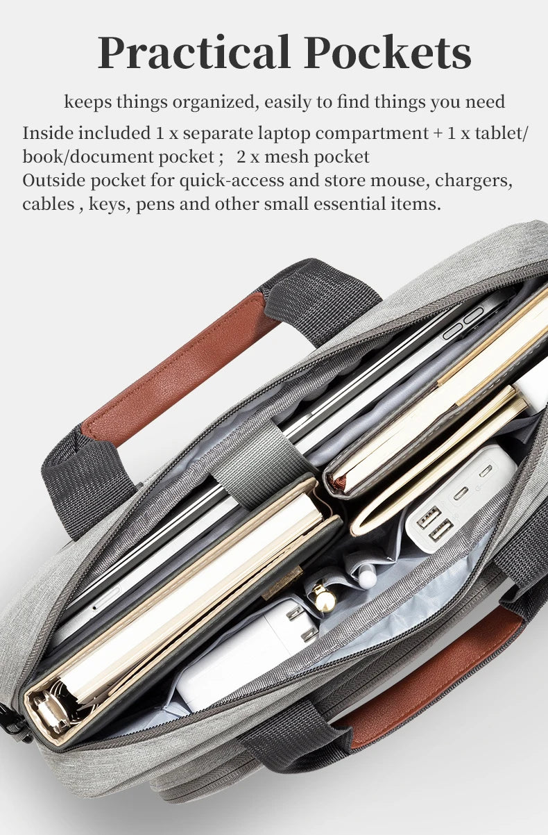 14 15.6 inch Laptop Shoulder Bag for MacBook Pro 14.2 M4 A3112 A3401 A3185 HP Stream Pavilion Lenovo ThinkPad Yoga HP EliteBook