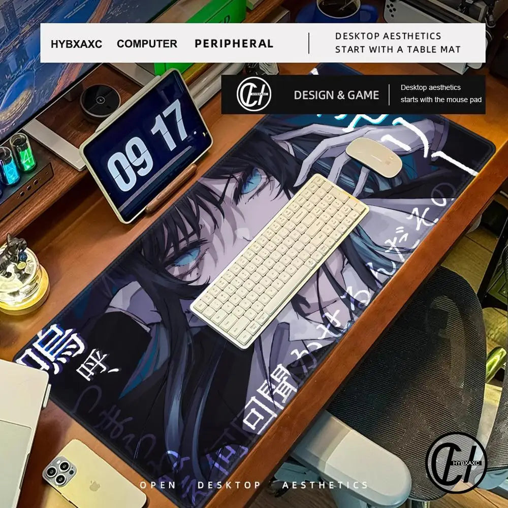 Singer A_ado 900x400 Rubber Lock Edge Mouse Pad Super Big Computer Desk Mat Offices Accessories Virtual Idol Kawii Keyboard Pad