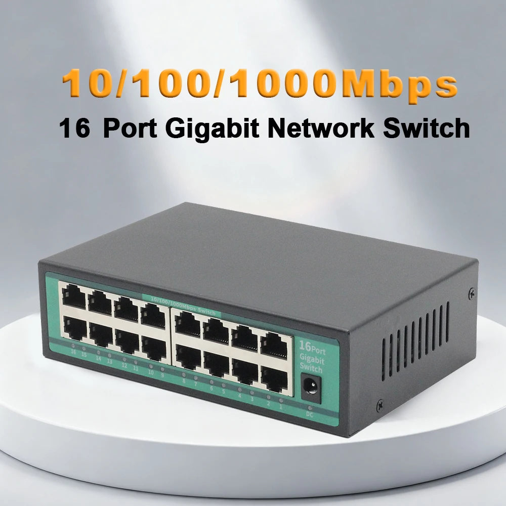 16-port Gigabit Ethernet switch 10/100/1000Mbps network switch