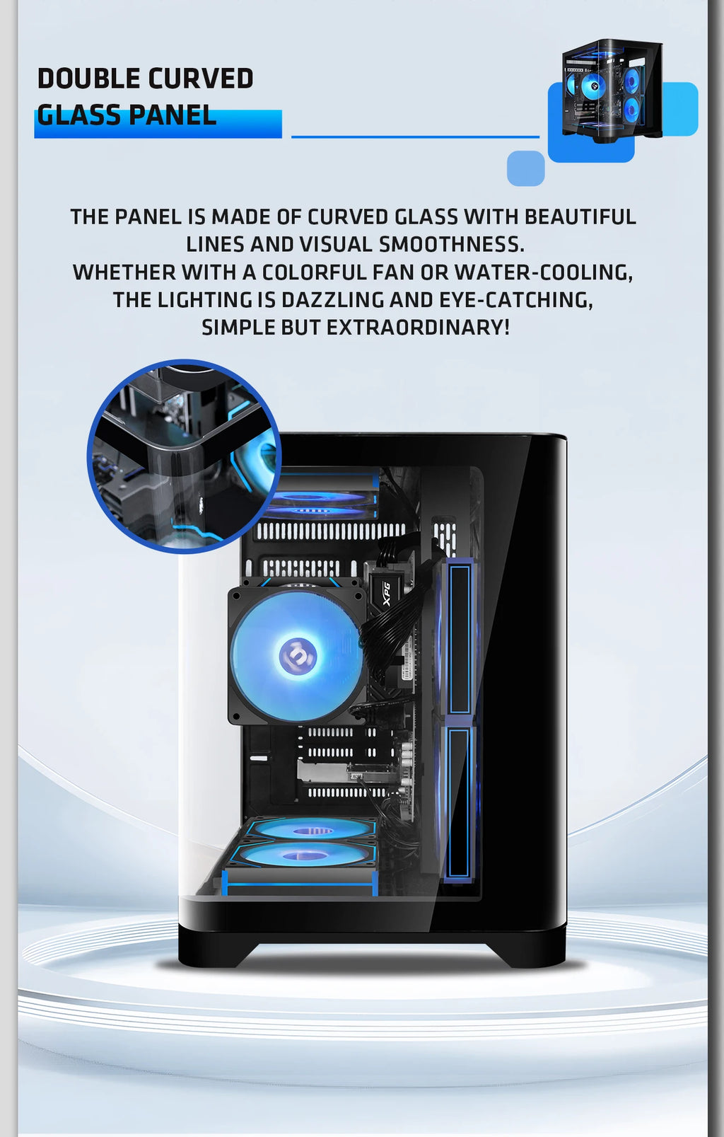 YEAH MAGIC Gaming Desktop AMD Ryzen 5 5600GT 3.9GHz 16GB(8G*2) DDR4 3200 1T NVME SSD ARGB 7 Fans Win 11 Home Gamer Desktop PC