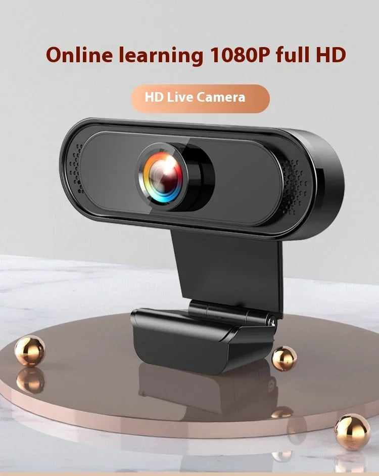 1080P Full HD PC Webcam with Microphone, tripod, for USB Desktop & Laptop,Live Streaming Webcam For Video Calling  Drive free
