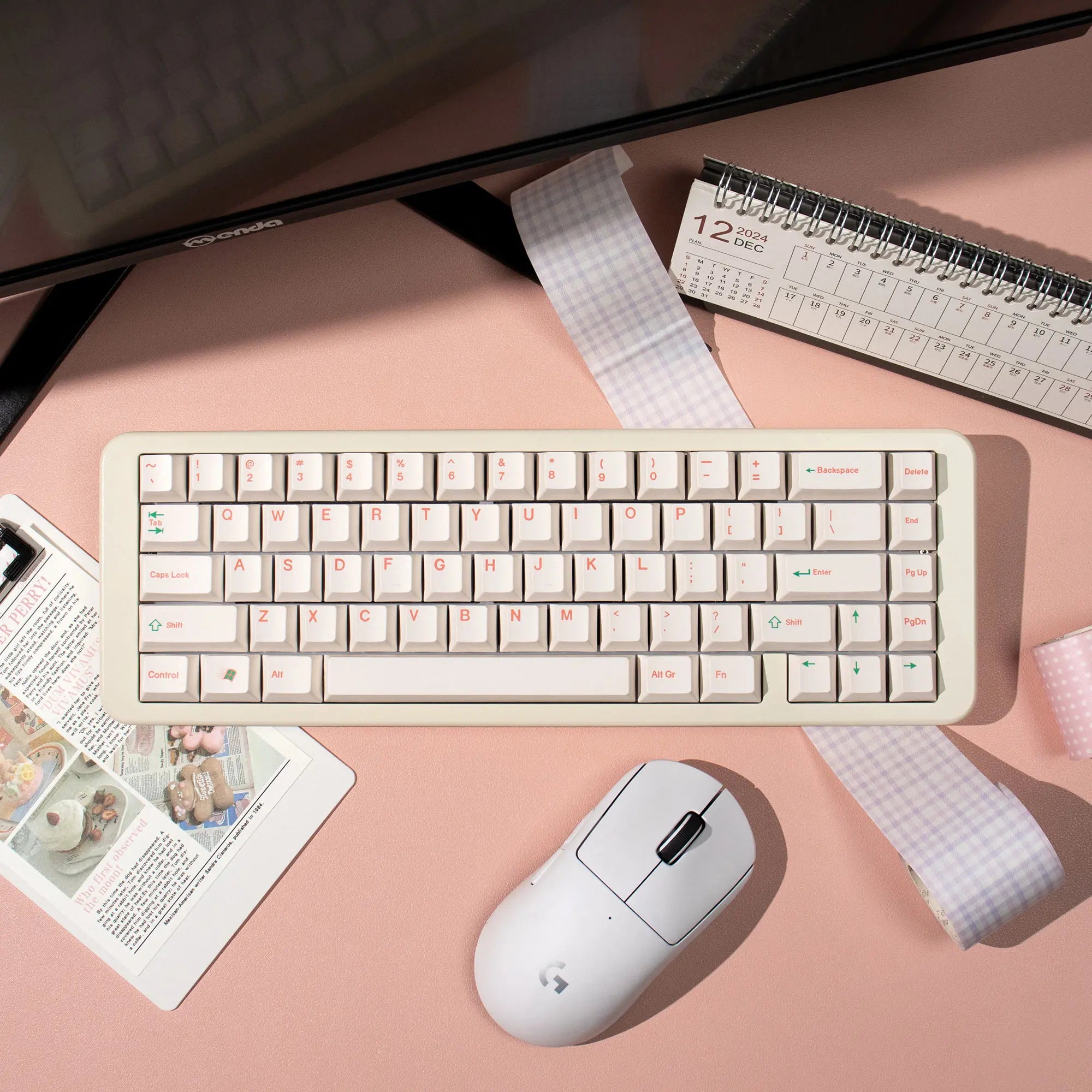 144 Keys PBT Keycaps Cherry Profile Dye-Sublimated Keycap Set Red Green Font Korea English keycaps for Mechanical Keyboard Kit