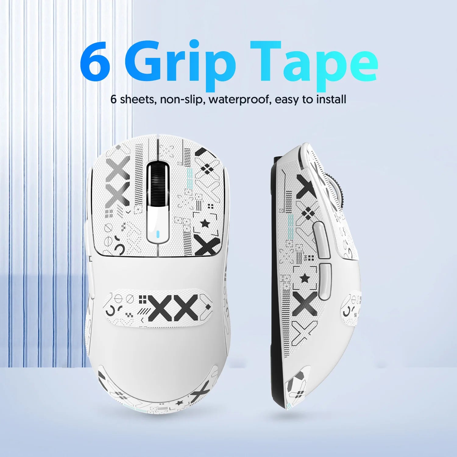 Gaming Mouse Sticker Anti-slip Waterproof and Easy to Install,Soft Touch and is Suitable for ATTACK SHARK X11/X6/X3/R1