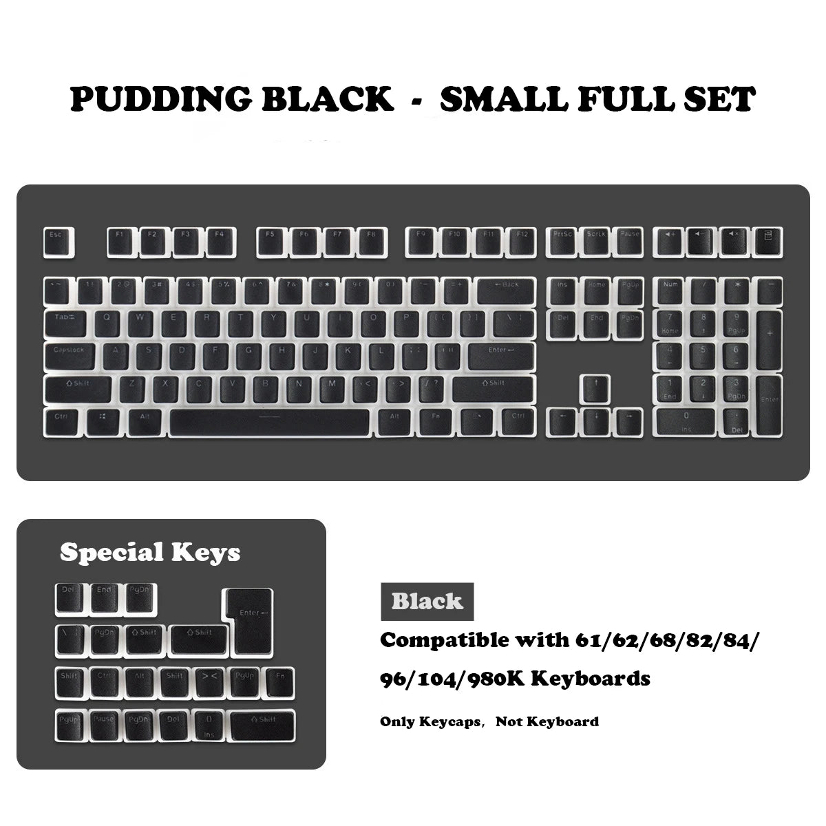 129 Keys Pudding Keycaps OEM Profile PBT Double Shot Keycap For Mx Switch Mechanical Keyboard ISO Layout RGB backlit Key Caps