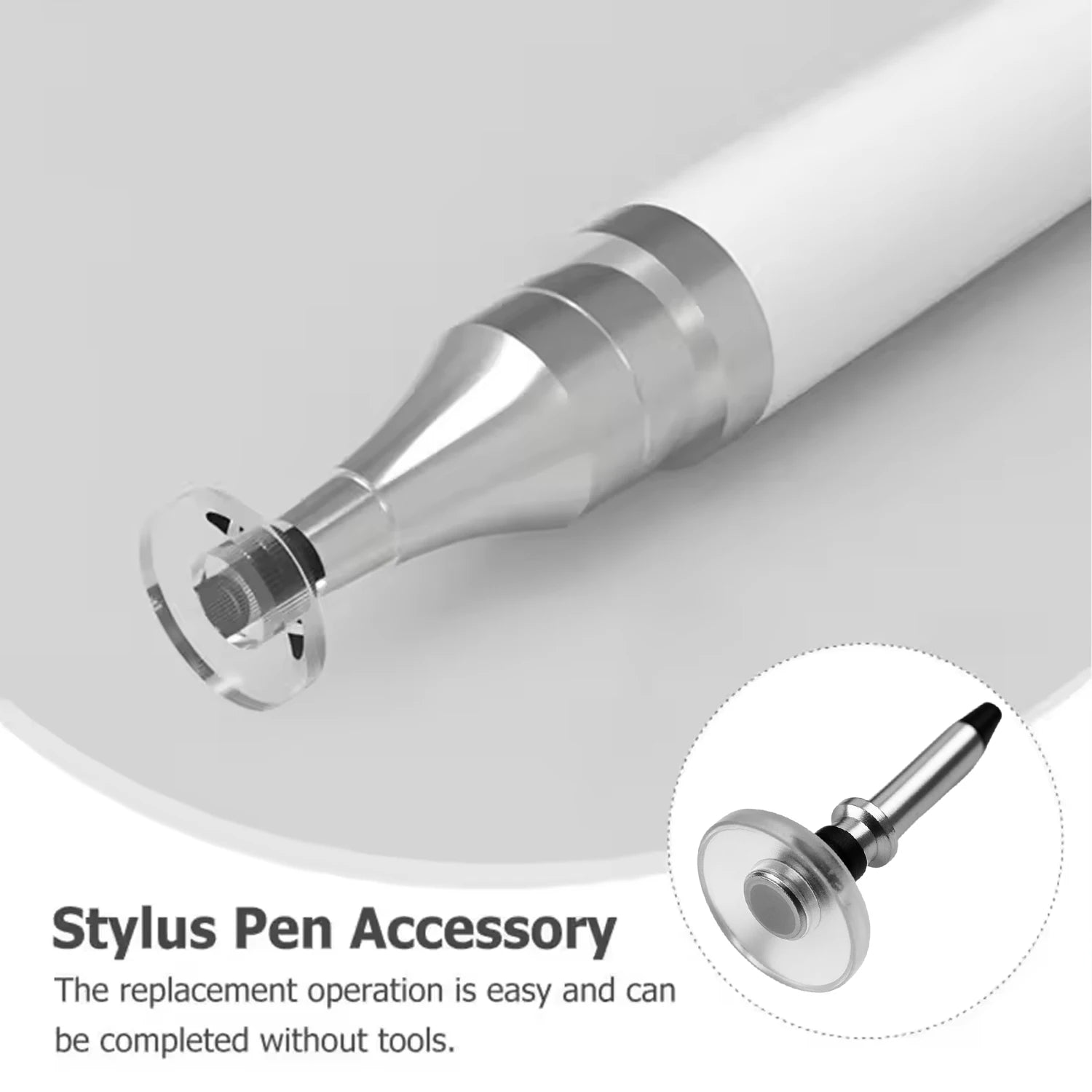 20/10/1PCS Universal Magnetic Stylus Replacement Disc Tips Stylus Pen Nib Round Shape Touch Screen Pen Tip for Phone Tablet PC