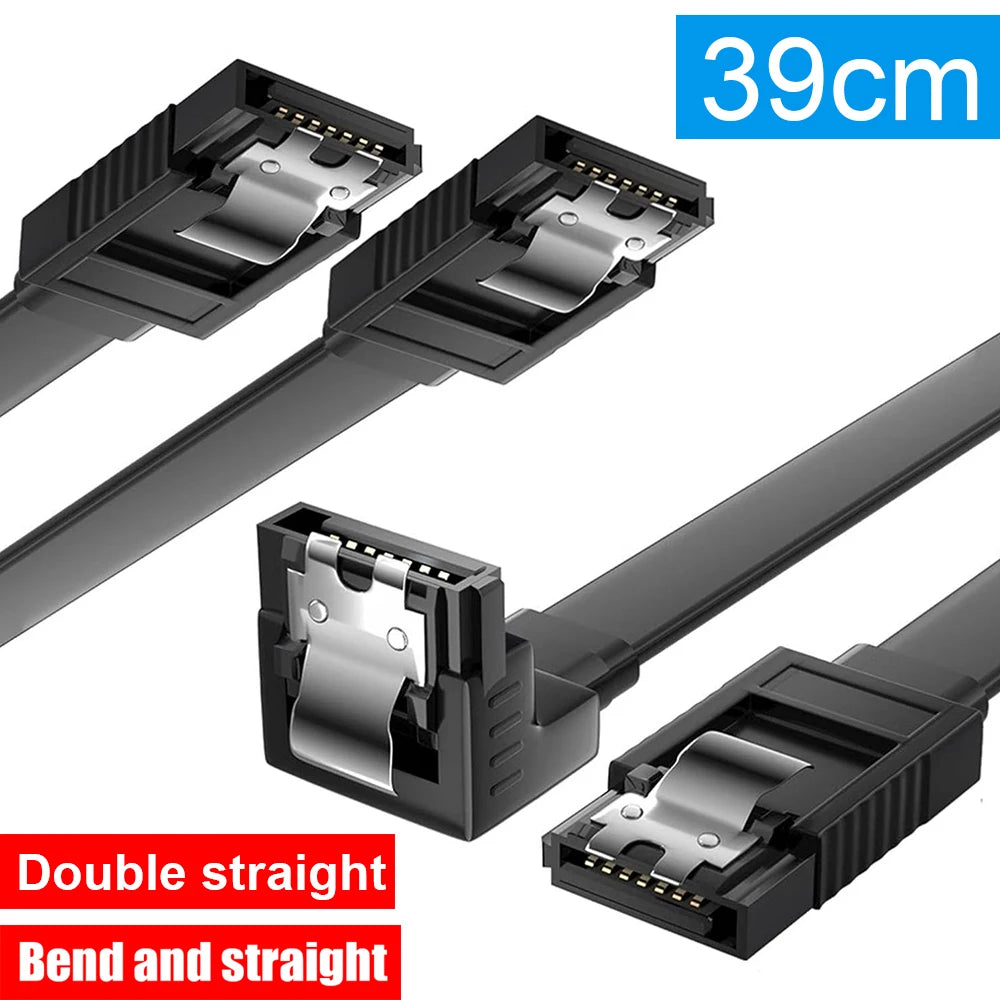 1/2PCS SATA 3.0 SATA III Data Transmission Cable for PC Laptop SATA HDD SSD Drive Writer Straight Bent 6Gbps Quick Data Cord