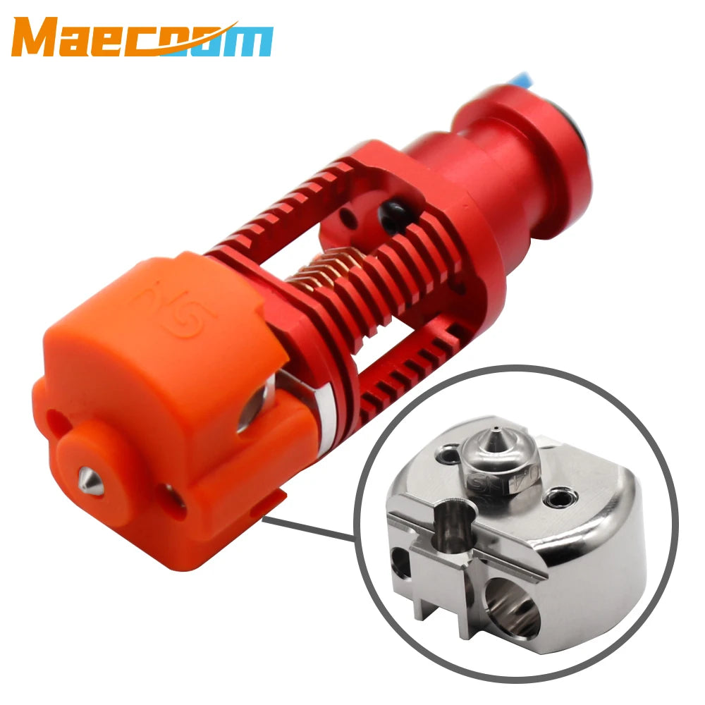 3D Printer Parts Red Lizard K1 V6 Hotend Assembled Plated Copper Hotend for Titan Voron Prusa I3 MK3 Extruder