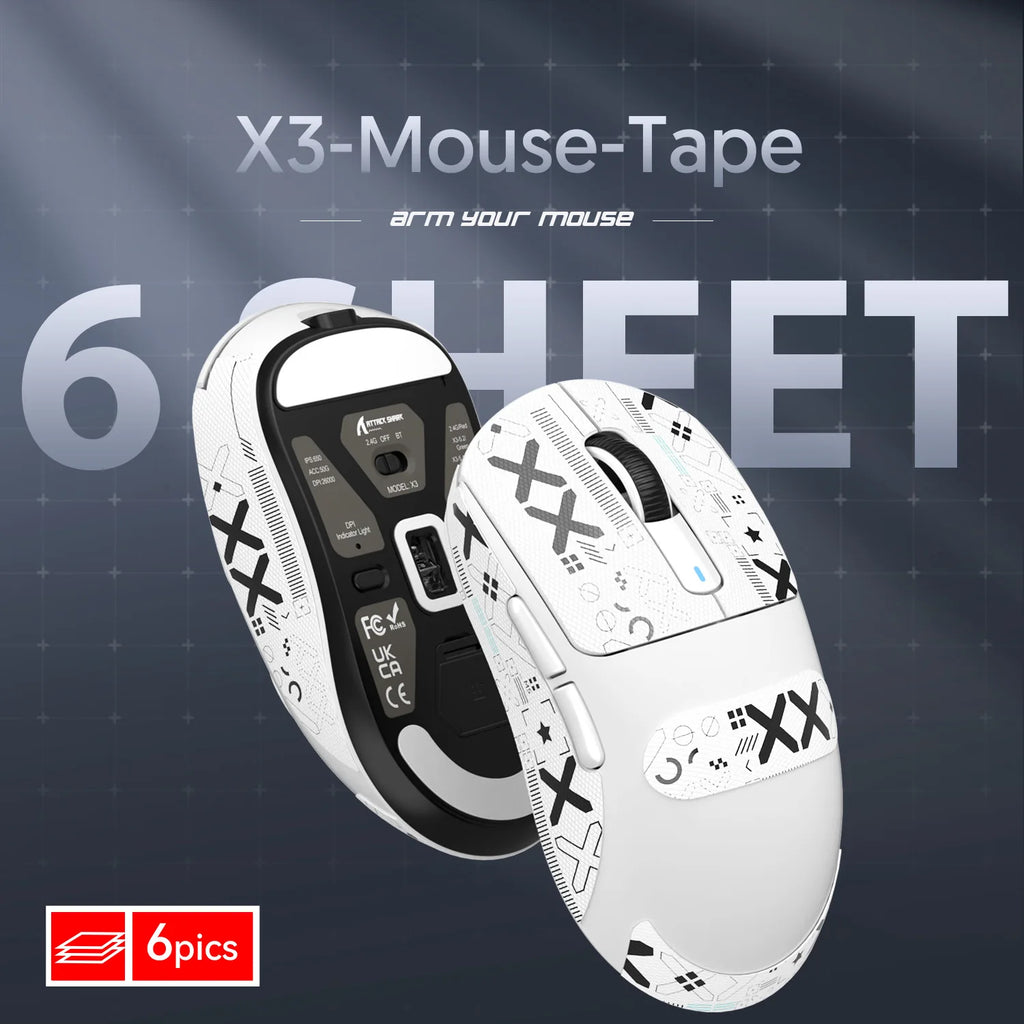 Gaming Mouse Sticker Anti-slip Waterproof and Easy to Install,Soft Touch and is Suitable for ATTACK SHARK X11/X6/X3/R1