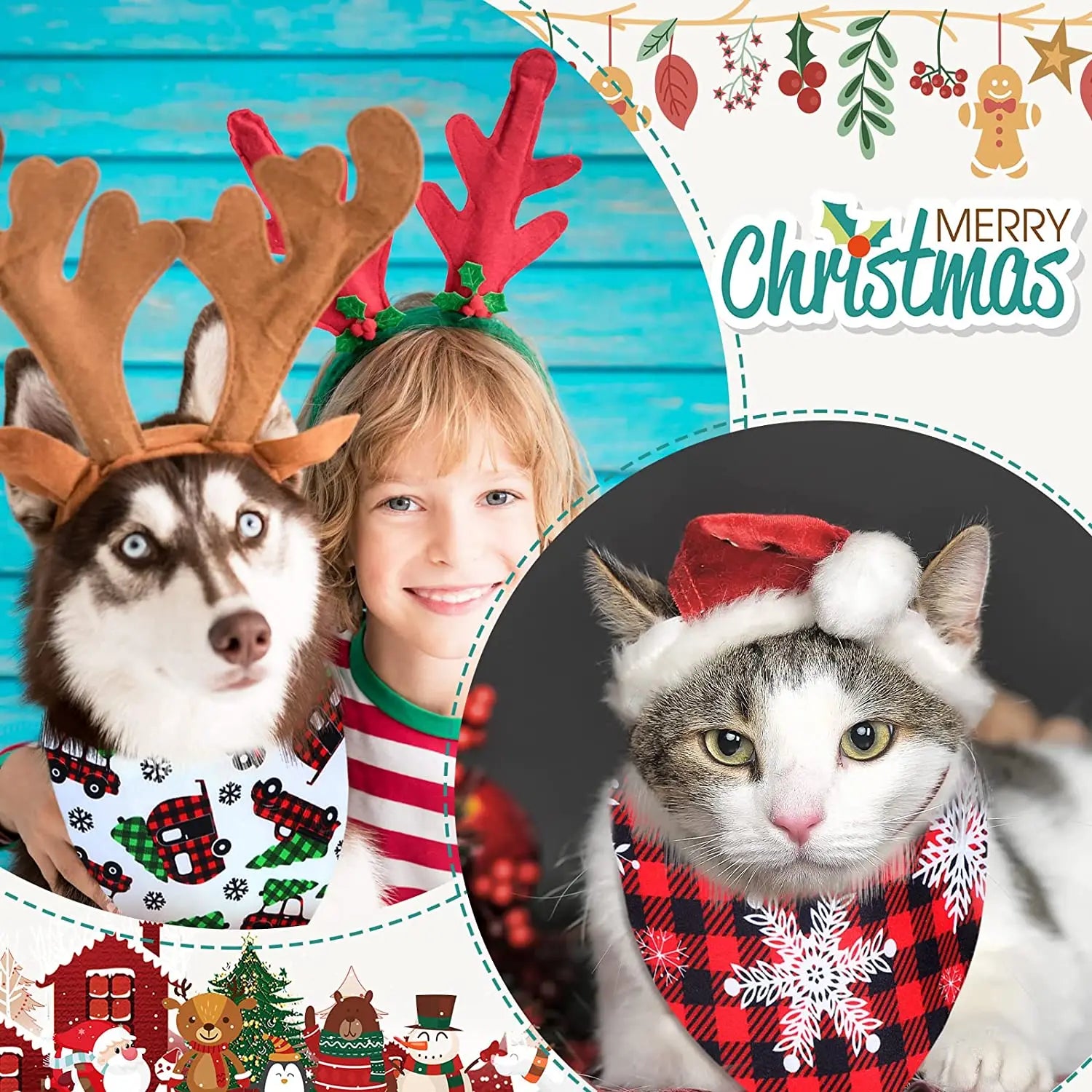 30 Pack Christmas Dog Bandana Fall Thanksgiving Pets Scarf Triangle Bibs Halloween Pet Bandanas For Small Medium Large Dogs